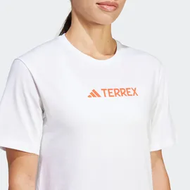 adidas TERREX Funktionsshirt CLASSIC LOGO für Sportmode und Outdoormode, mit Kurzarmdesign, ohne Verschluss weiß XL (46/48)