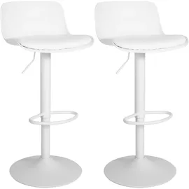CLP 2er Set Barhocker Almada Kunstleder Bezug I Höhenverstellbarer Barstuhl Mit Fußstütze I Mit Gepolsterte Sitzfläche Und 360 Drehfunktion