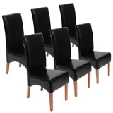 6er-Set Esszimmerstuhl Latina, Lehnstuhl Stuhl, beschichtetes Leder