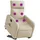vidaXL Massagesessel mit Aufstehhilfe Polyester 89,5 x 95,5 x 0 cm Creme elektrisch