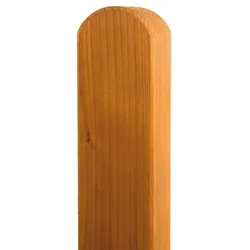 BM Zaunpfosten 90x90 vierkant Fichte Kopf gerundet farbig Hellgrau Holz Fichte 190 cm