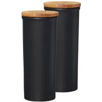 Ritzenhoff & Breker Jasper Vorratsdose 1,6 l schwarz 2er