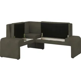 Home Affaire Eckbank HOME AFFAIRE "Bologna", grün (khakifarben (arizona 4421)), B:200cm H:84cm T:160cm, Sitzbänke, Eckbank, in 2 Größen (langer Schenkel 180 oder 200 cm), verschiedene Qualitäten