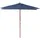 Beliani Sonnenschirm 195 x 144 cm Blau