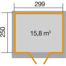 Weka Nova Plus 2,99 x 2,50 m natur