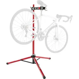 Feedback Sports Pro Mechanic Fahrradmontageständer - höhenverstellbar 107-170cm, drehbar, bis 34kg, rot/silber