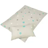 Bestgoodies Kinder Betten-Set inkl. Bettwäsche 2-tlg (100x135cm / 40x60cm) Bettdecken Set, Bettbezug aus 100% Baumwolle - Steppbett waschbar bei 95°C