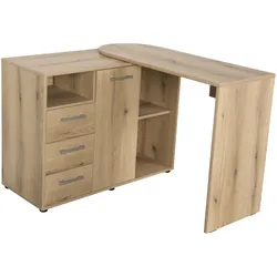 Schreibtisch VOGL MÖBELFABRIK, braun (evo eiche), Tische, schwenkbare Tischplatte, platzsparend, Made in Germany