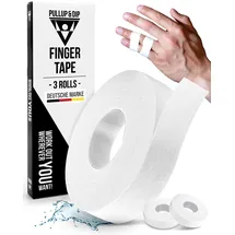 PULLUP & DIP Fingertape extra starkem Kleber, 3 Rollen Klettertape & Weiss