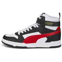 Puma RBD Game Sneaker, White-HIGH Risk red-puma black-puma team
