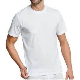 SCHIESSER Herren American T-Shirt 2er Pack - 1/2 Arm, Unterhemd, Rundhals, Weiß S