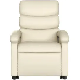 vidaXL Relaxsessel mit Aufstehhilfe Kunstleder 92 x 99,5 x 0 cm Creme