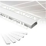HEXIM LED Trockenbauprofil Alu Unterputzprofil LED Profil Unterputz Lichtleiste Für Led-streifen inkl. Abdeckung: opal Trockenbauleiste Einbauprofil Schiene Decke Wand (ALED-3, Leuchtbreite, 30mm)
