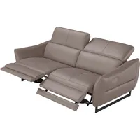 Egoitaliano "Dafne, elegantes Designsofa mit hohem Sitzkomfort", mit und ohne elektrischer Relaxfunktion, Kopfteile manuell verstellbar grün