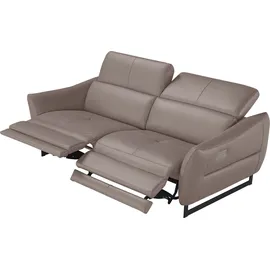 Egoitaliano "Dafne, elegantes Designsofa mit hohem Sitzkomfort", mit und ohne elektrischer Relaxfunktion, Kopfteile manuell verstellbar grün