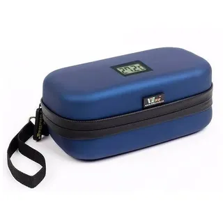 omeo Aufbewahrungstasche Diabetikertasche Temperaturanzeige Hardcase mit Kühlpads Thermoetui, Wasserdicht blau