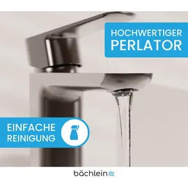 Bächlein Badarmatur Mizarela in klassischem Design, Einhebelmischer mit langlebiger Keramikkartusche und Montage-Set, Bad Wasserhahn Anthrazit - f...