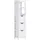 Homcom Badezimmerschrank 30 x 30 x 142,4 cm Weiß MDF/Spanplatte/Massivholz