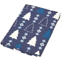 Homescapes Weihnachtstischdecke, Blau, Textil, Rechteckig, 137x228 cm, Oeko-Tex®, Wohntextilien,