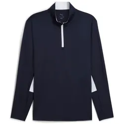 PUMA Pure 2.0 1/4-Zip langarm Golfshirt Herren 04 - deep navy XS