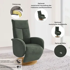 Home Affaire TV-Sessel Glendale Polyester 75 x 112 x 82 cm Silber mit Aufstehhilfe