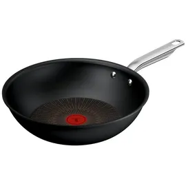 Tefal Wok Experience, Aluminium (1-tlg., 1x Wokpfanne 28 cm), FusionCore Antihaftversiegelung, Induktion, Temperaturanzeiger schwarz