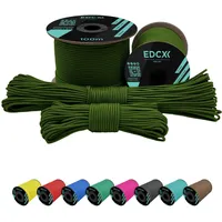 EdcX 2 mm Nylon Paracord 275 (50 und 100 m) – 100% Nylonseil, 3-adrige Schnur, Nylonschnur 2 mm in vielen Farben (Moss, 100 m)