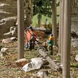 BUSCH H0 Action Set Schauholzrücken Bausatz