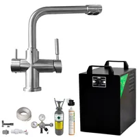 BieTal Sprudel Tafelwasseranlage BT-25U 3-Wege Wasserhahn L-Auslauf mit Filteranlage