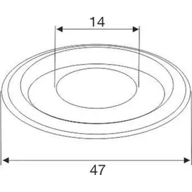 BMB Abdeckrosette zu Türspion MS verchr.ID 14mm AD 46mm