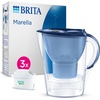 Brita Wasserfilter Marella blau (2,4l) inkl. 3x MAXTRA PRO All-in-1 Kartusche, Wasserfilter, Blau