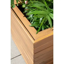 prestige home living outdoor Quadratischer Pflanzkübel 30 x 30 x 35 cm Braun