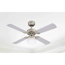 Westinghouse Vegas 105 cm Deckenventilator silber/ahorn mit Licht
