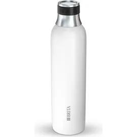 Brita Edelstahlflasche weiß für sodaTRIO Wassersprudler (0,65l) –