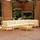 vidaXL Garten-Lounge-Set 7-tlg. creme Kiefernholz