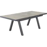 LC Garden Komido Ausziehtisch Aluminium/Keramik Natur mit Synchronauszug 160/210x100 cm