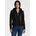 Bikerjacke Damen Gr XL/42 schwarz Obermaterial Schafsleder Futter Kapuze 55 45 Polyester