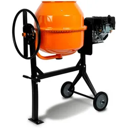 EBERTH 140 L Betonmischer Benzin, 6,5 PS Viertakt-Motor, Stahlgestell, Handrad, schwenkbare Trommel, Profi-Zementmischer
