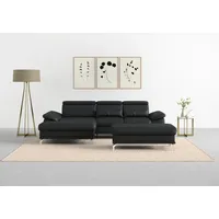 Ecksofa SIT & MORE "Cabrio L-Form, B: 295 cm, mit Sitztiefen-, Arm- & Kopfteilverstellung", schwarz, B:295cm H:87cm T:180cm, Sofas, Ecksofa, 2 Nierenkissen, Federkern, optional Bettfunktion und Stauraum