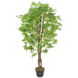 Kunstrasen Künstliche Pflanze Ahornbaum mit Topf Grün 120 cm, vidaXL, Höhe: 120 mm grün