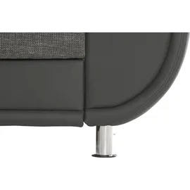 TRENDMANUFAKTUR 2-Sitzer "Rondo 3, mit extrabreiten Armlehnen für mehr Sitzkomfort", grau (dunkelgrau, grau, weiß), B:178cm H:85cm T:94cm, Kunstleder SOFTLUX / Struktur (77% Polyester; 23% Polyacryl);Luxus-Microfaser ALCAZAR (100% Polyester) / Feinstruktur (100%