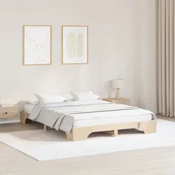 Bettgestell Natürlich Massivholz Kiefer Kingsize Langlebig