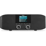 Hama WLAN Internetradio und DAB+ Radio Mit Bluetooth - Küchenradio, Digitalradio, Stereo, Wecker, Aux 3,5mm, FM - Schwarz