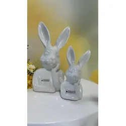 Büste Hase Enricco 16cm cremeweiß