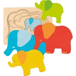 Goki 57450 - Schichtenpuzzle Elefant