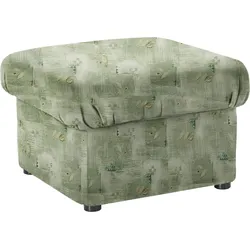Hocker DOMO COLLECTION "Pegnitz", grün, B:60cm H:39cm T:60cm, 100% Polyester, Hocker, Polsterhocker