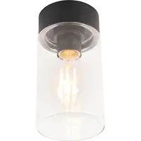 QAZQA Moderne Deckenleuchte schwarz 22,6 cm IP44 - Jarra