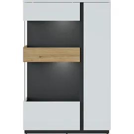 Home Affaire Vitrine Novena 98 x 40 x 150 cm Schwarz/Weiß