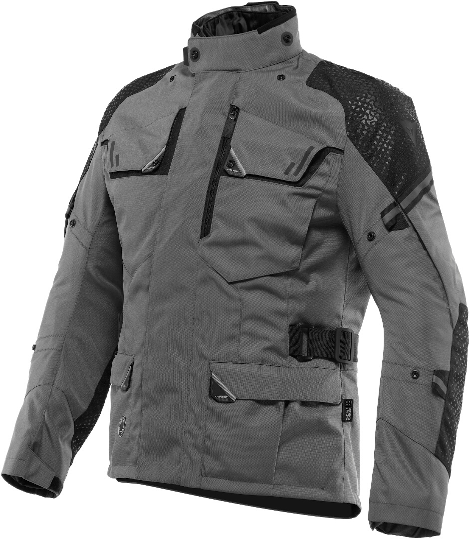 Dainese Ladakh 3L D-Dry Motorfiets textiel jas, zwart-grijs, 60