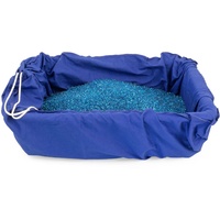 AFH Sensorik Glas Beans, Glasperlen zur Wärmeanwendung oder Kälteanwendung, inkl. Zubehör: Wanne und Beutel (15 kg groß, aqua blau) | Alternative zu Raps